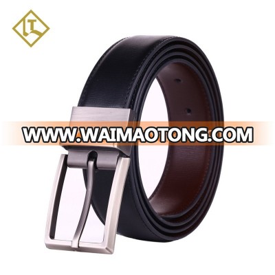 Custom logo metal belt Fashion Leather Men Buckle Adjustable Leather Belt